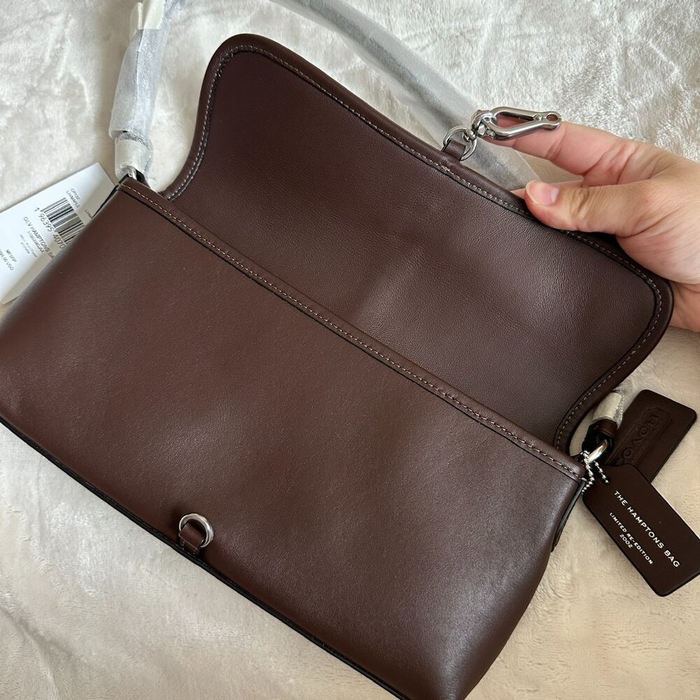 NWT! RARE! Coach CP132 Hamptons Bag In Maple/Silver Women's Shoulder Bag - Picture 6 of 9